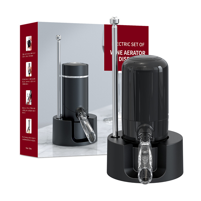 Admite el dispositivo de cocina transfronterizo LOGO OEM, decantador rápido inteligente anti-goteo, decantador eléctrico de vino tinto