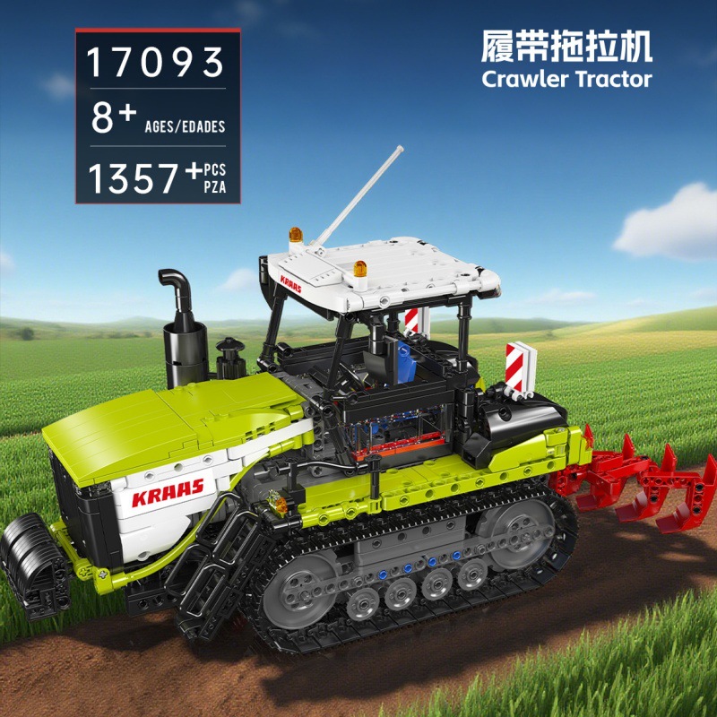 Grúa sobre orugas con control remoto Yuxing 17001-93, juguete educativo de construcción para niños, modelo mecánico