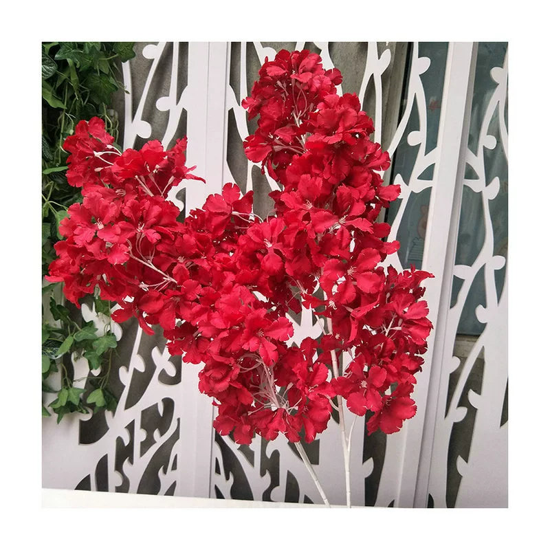 Заводская розничная продажа белой плавающей венка изCherry blossom arch, искусственные цветы для гостиной, фото-студия, декорации на свадьбу, симуляционная вишня