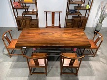 奥坎大板整木原切整板无拼接餐桌家用实木办公桌实木餐桌实木茶桌