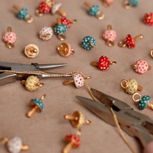 Ģ������18K���P䓽�ɫ�t��DIY�W���������ʳСϵ�е����羳