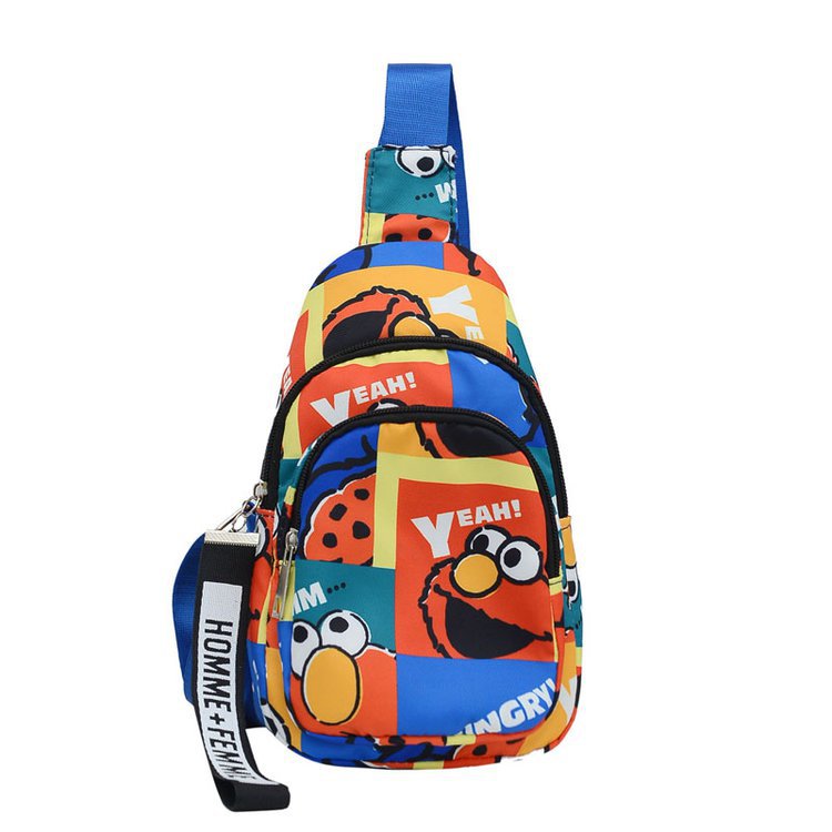 Bolsa para niños 2023 nueva bolsa de hombro de dibujos animados bolsa de pecho de tela de nylon ins bolsa de hombro de niña de moda al por mayor
