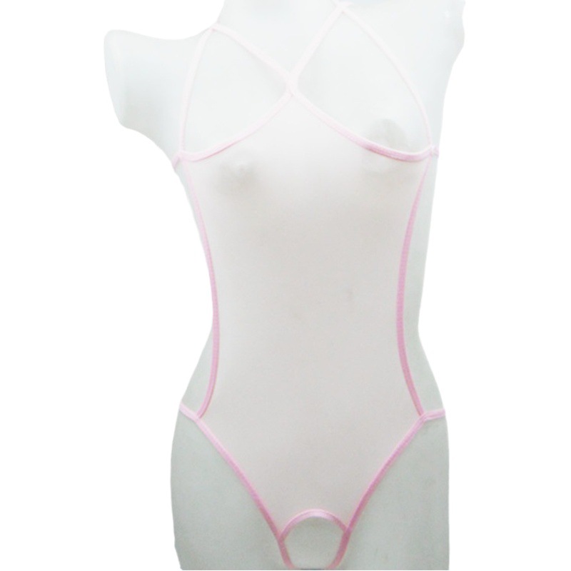 Lencería sexy de mujer sexy BiB malla transparente sexy entrepierna abierta mono en stock 8012