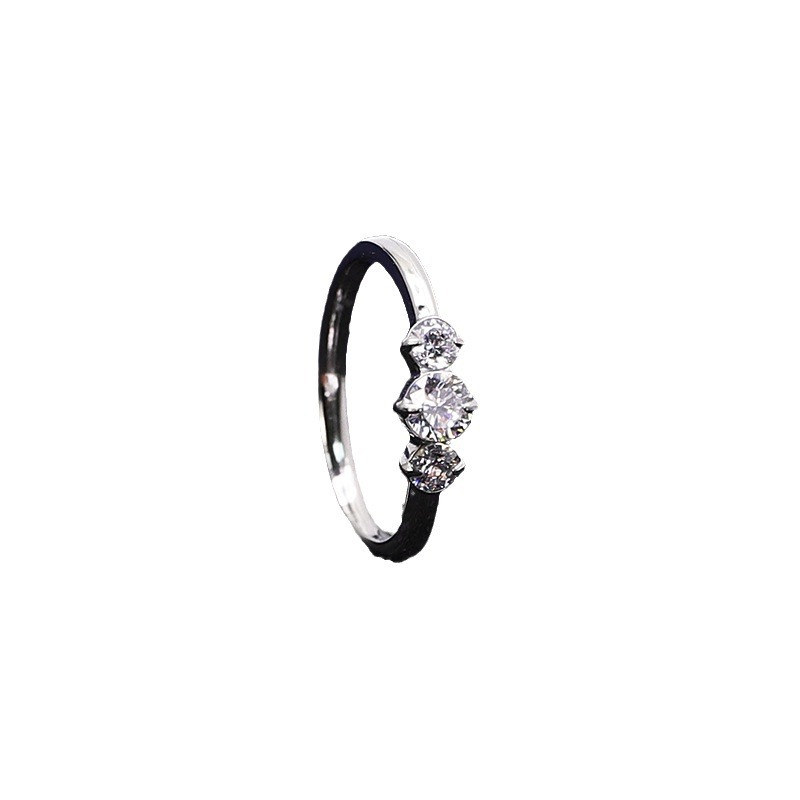 Exquise ring van titaniumstaal met zirkonia voor dames vintage_voghion.com