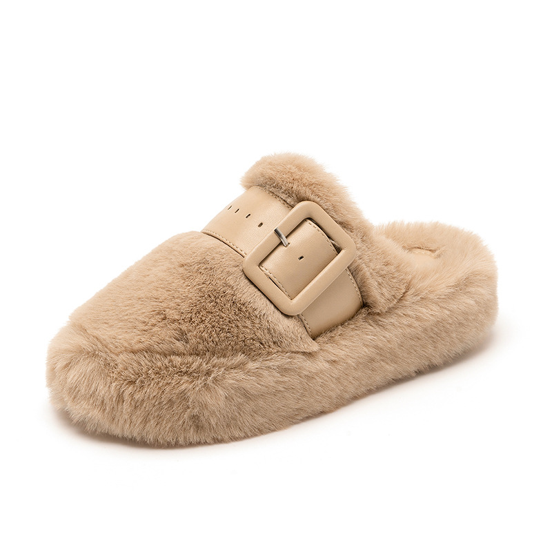 Pantuflas de Piel Augu Shiden para Mujer, Primavera 2026, Estilo Coreano, Sencillas, Cómodas, para Exteriores, Punta Cerrada