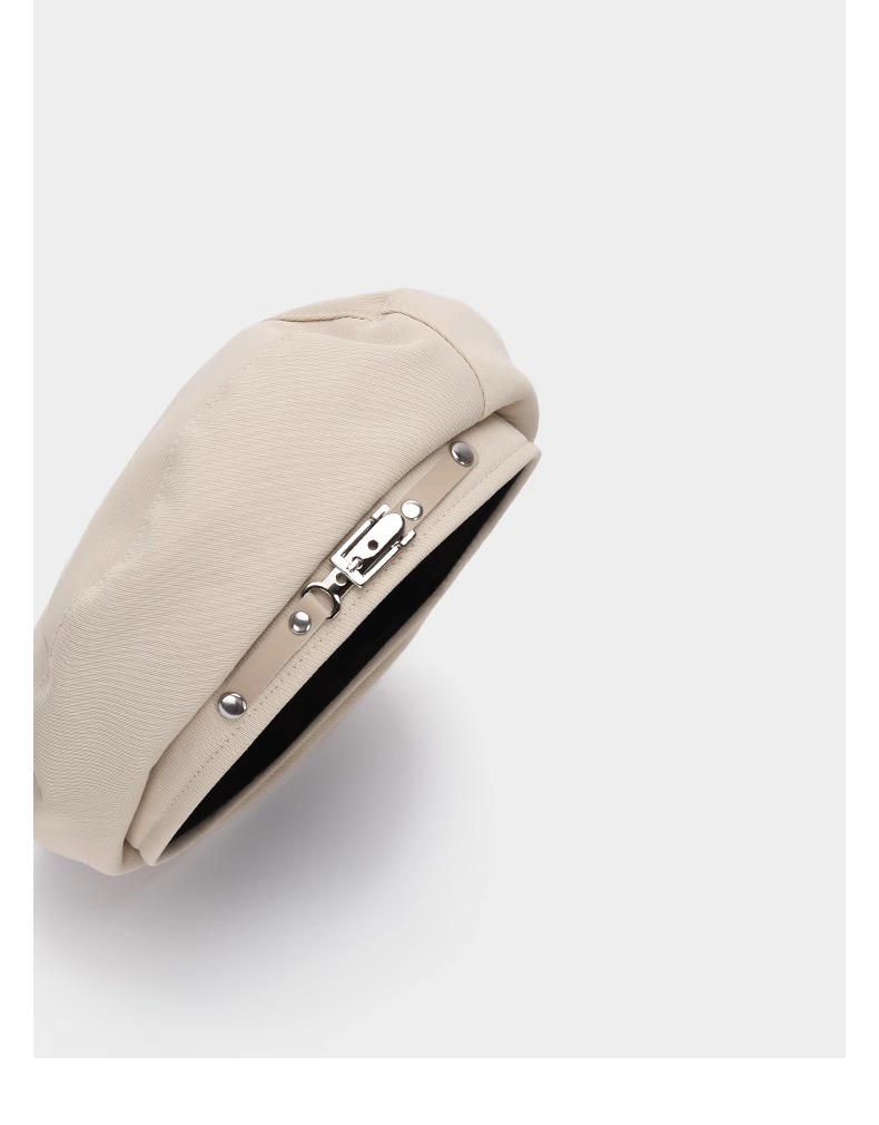Solid Color Pattern Summer, Spring Season Women's Gender Women's Retro Sweet Solid Color Metal Button Eaveless Beret Hat