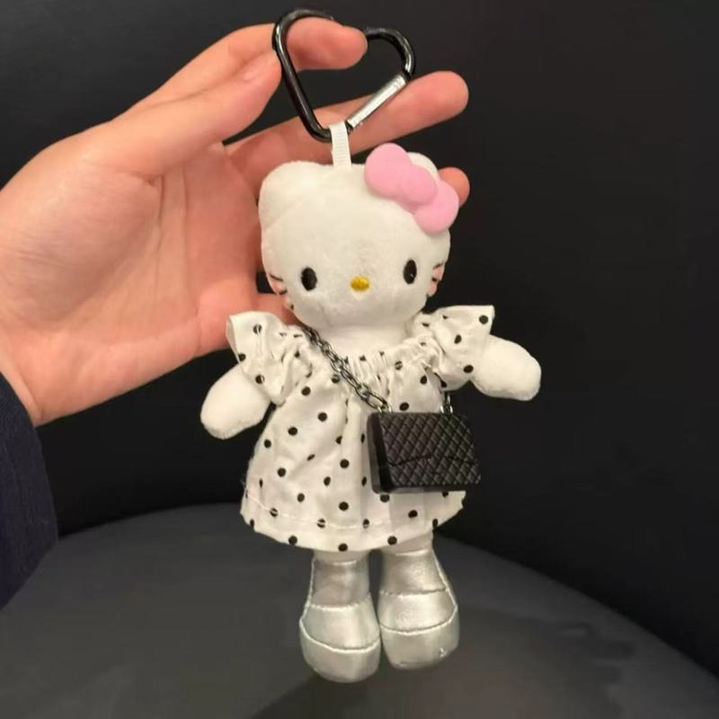 スタンディング KT 猫ぬいぐるみバッグキーホルダーペンダントかわいい KT 猫ペンダント人形人形女の子のための小さなギフト|undefined