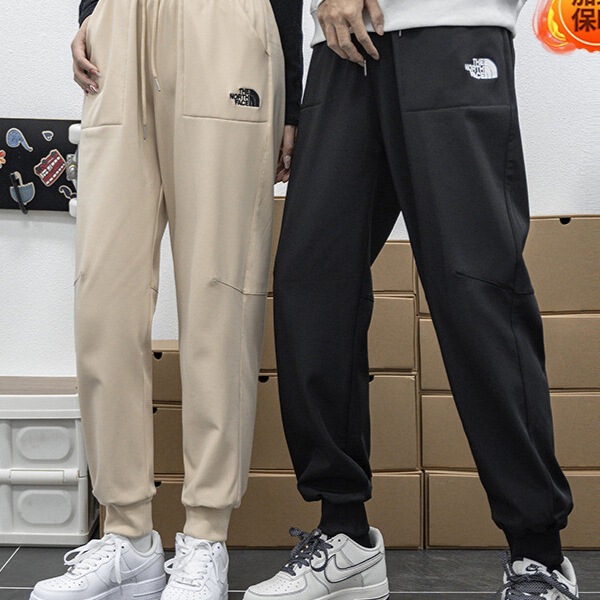 Cross-Border Autumn and Winter Thickened Casual Pants with Embroidery, North Face Style, Casual Joggers for Men and Women