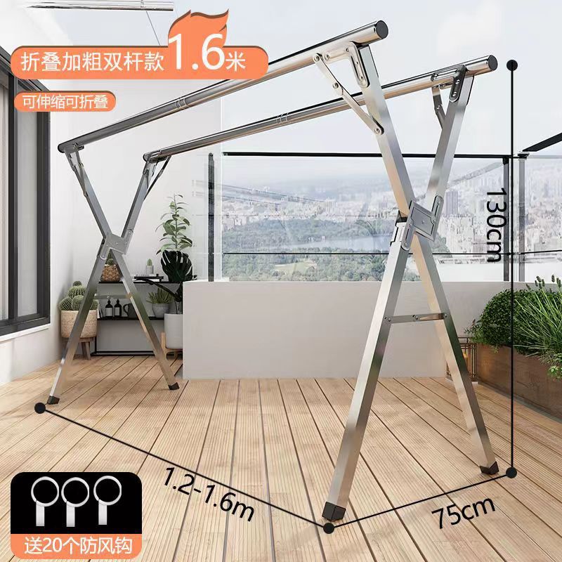 두껍고 대담한 1.6m 쌍 비 개폐식 + 20개의 바람 후크