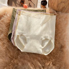 收腹高腰無縫內褲女無痕百棉氨基酸抗菌襠針織大碼三角褲女士批發