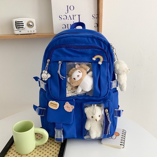 Large Capacity High School Student Dual Shoulder Bag, Ins Japanese Junior High School Student Bag for Girls, Korean Version Chic Forest System Girl Backpack