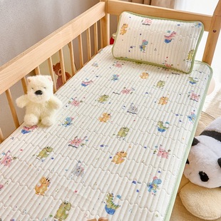 Category a Maternal and Infant Cotton Quilted Baby Splicing Mattress Small Mattress Thickeneded Bed Sheetss Kidsren and Students Anti-Slip Bed Cover