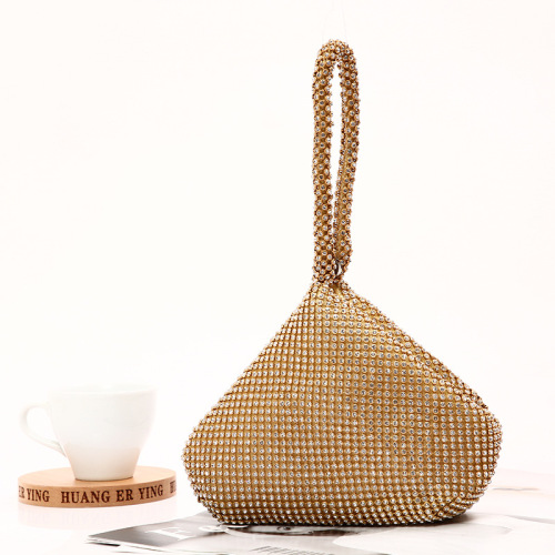 Diamond Party Bag Women's Clutch Rhinestone Landmine Bag Fashion Evening European and American Handbag Soft Bag Shape Dinner Bag