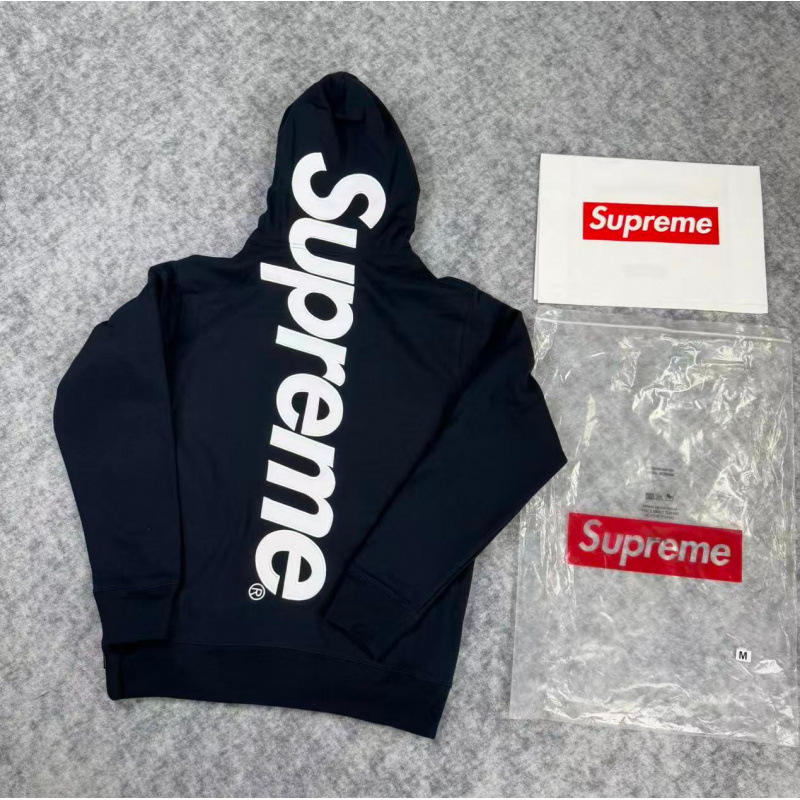E550 # Classic large logo hooded sweatshirt royal blue / S