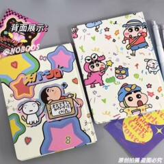 かわいい自転車クレヨンしんちゃんぬりえハードカバーノートかわいい高価値ノート学生横線ノート手元帳