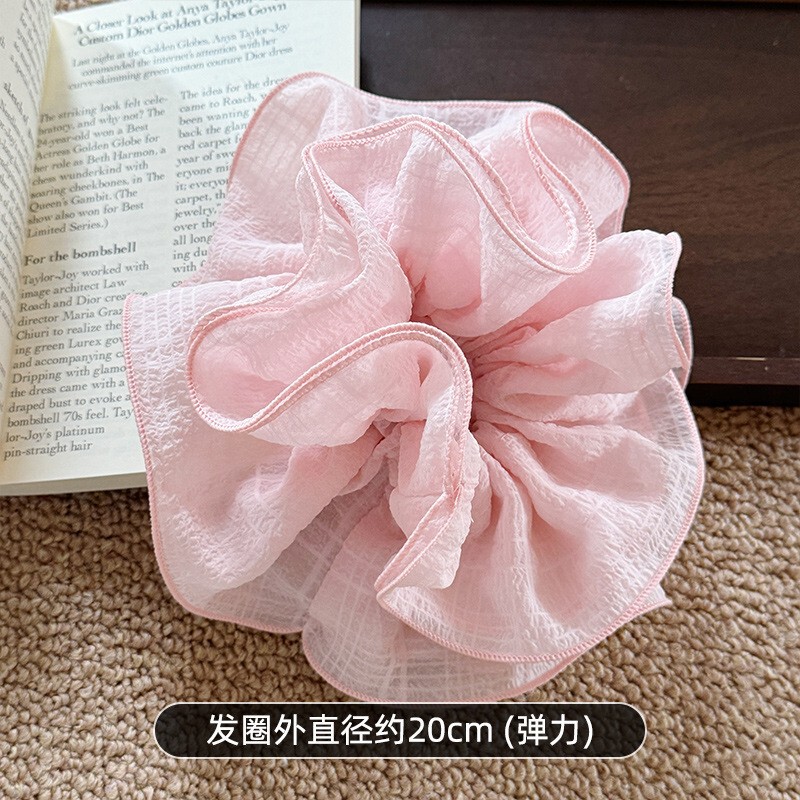 大腸シュシュ早春アクセサリー韓系高級感サテンの四角いタオルシュシュ高弾力ファッション百合馬尾シュシュ|undefined