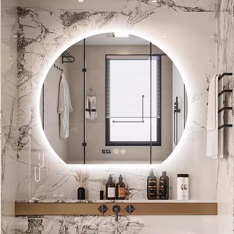 German Savis Bathroom Smart Mirror Led Bathroom with Light Wall-Mounted Anti-Fog Toilet Touch Screen Luminous Mirror