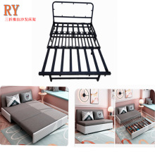 沙发床两用多功能五金配件三节伸缩推拉抽拉式床架铁架折叠沙发架