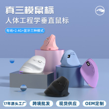 跨境爆款新品三模鼠标静音充电带电显垂直鼠标办公电脑蓝牙鼠标