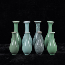 云上 花瓶摆件客厅插花佛前供瓶陶瓷中式桌面装饰观音玉净瓶批发