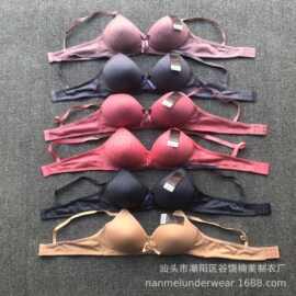 爆款中老年妈妈前扣内衣文胸批发 全棉大码无钢圈背心式胸罩薄款