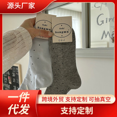 つぼみの口の小さい蝶結びの骨のない靴下の子供の春夏の新商品の波は韓系のinsの低い組の中筒の靴下の諸及び靴下を注文します。