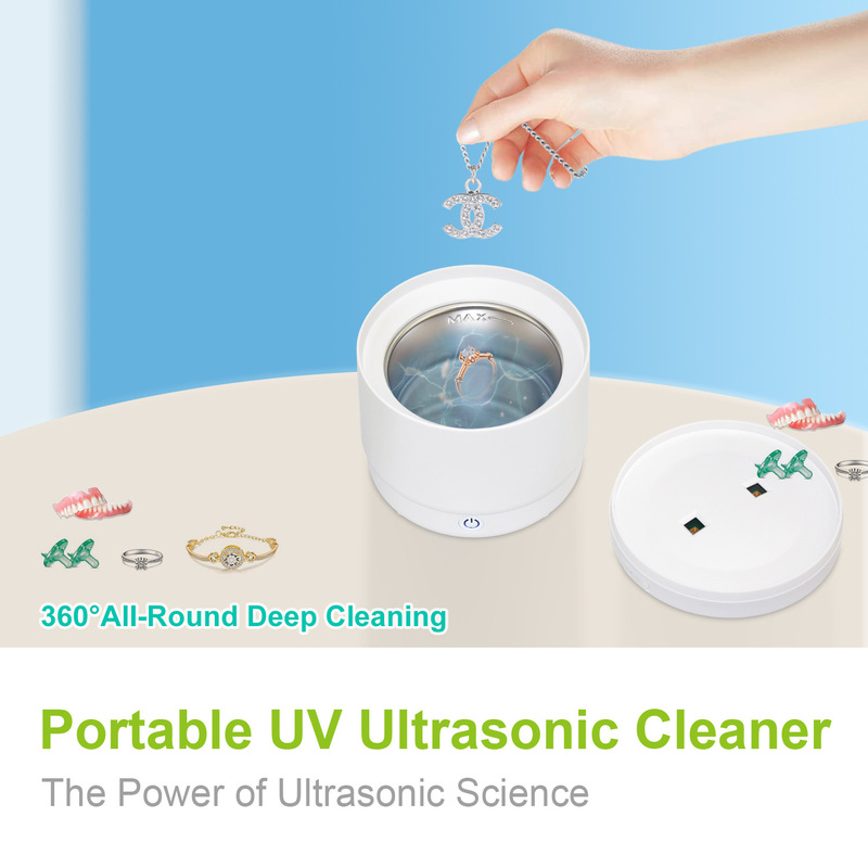 Household automatic convenient ultrasonic cleaning machine cleaning invisible braces jewelry sterilization UV cleaning machine