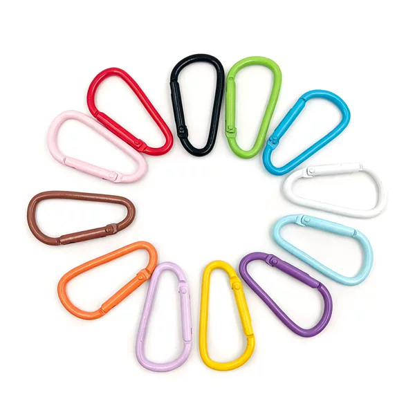 Manufacturer Wholesale Colorful Aluminum Alloy Quick-Release Carabiner, Painted Macaron Keychain, Gourd-Shaped D-Shaped Climbing Carabiner