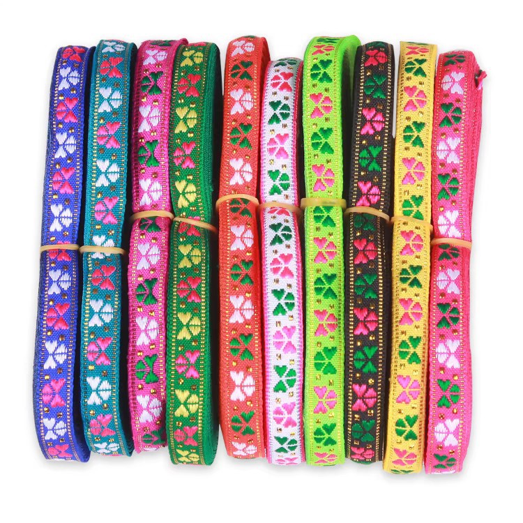 新款1公分云南贵州少数民族花边民族风格编织带电脑提花服装辅料