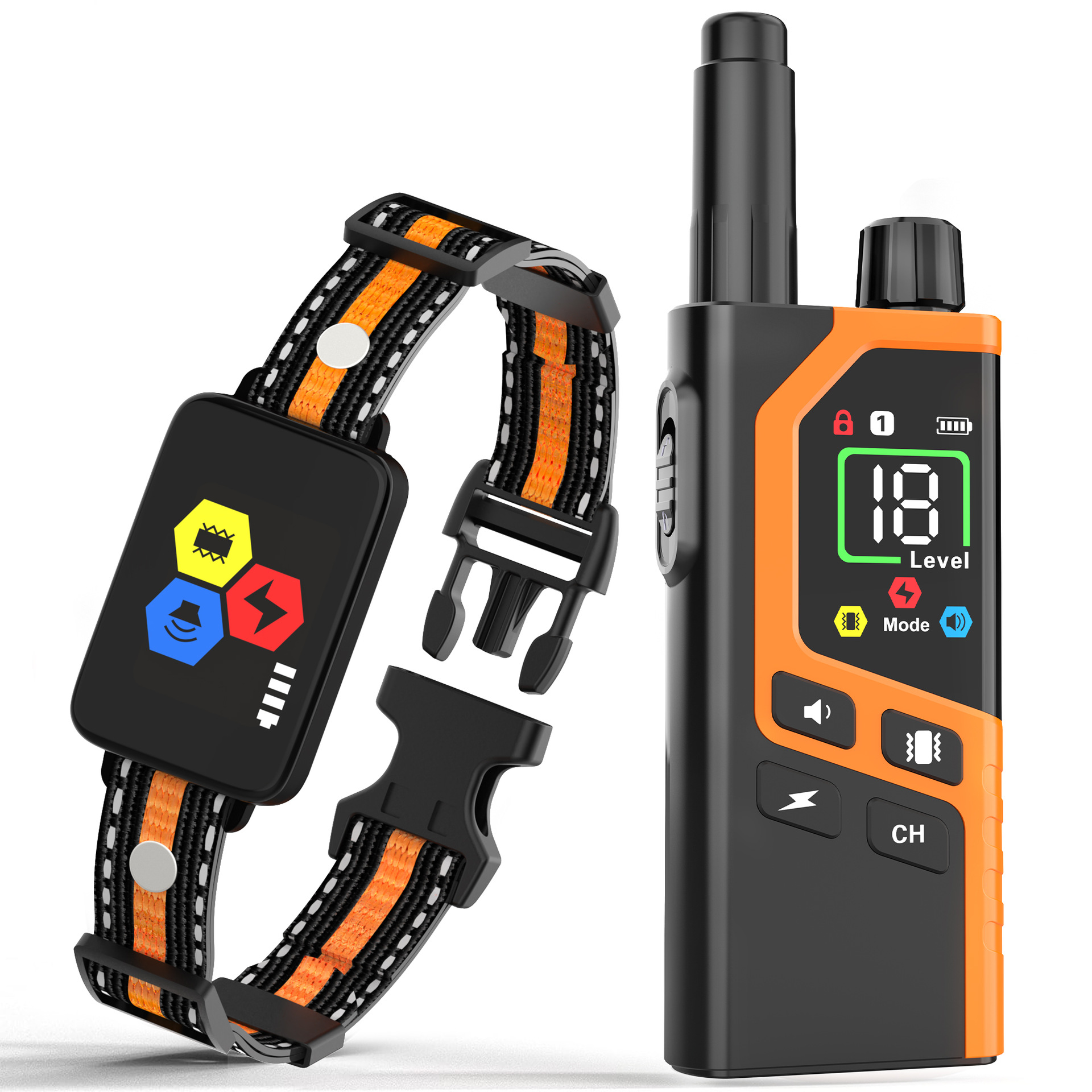 New Dog Training Device, Anti-Barking, Anti-Disturbance Electric Shock Collar for Large, Medium and Small Dogs, Ultra-Long Distance Cross-Border Pet Supplies