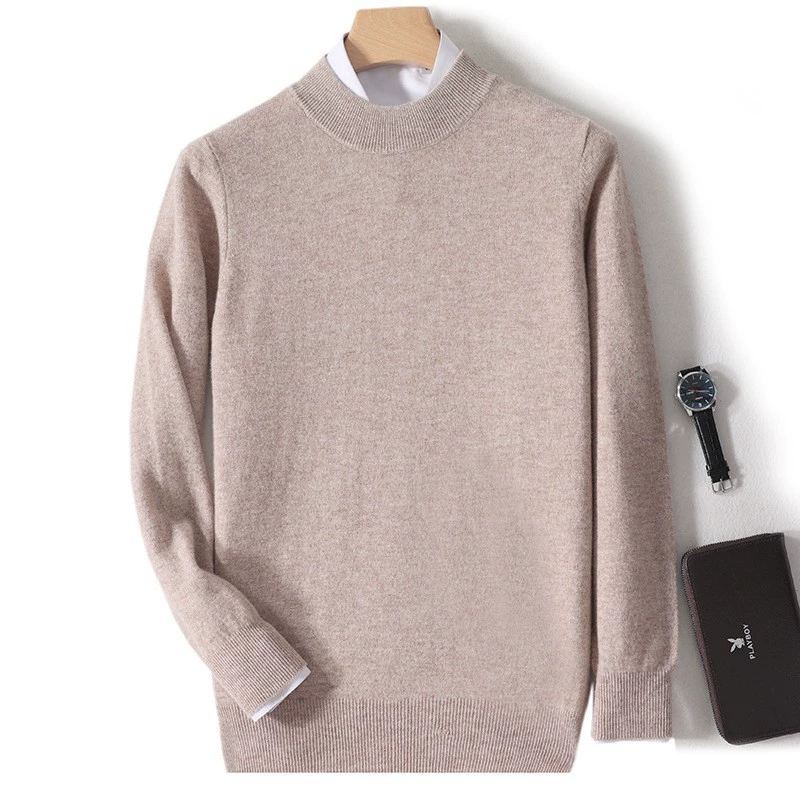 Demi-season woolen elite keep warm knitted sweater for leisure, plus size