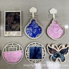 半完成手作り冷蔵庫マグネット、レトロなエスニック特徴磁気冷蔵庫マグネット、Qianhu Miaozhai 冷蔵庫マグネット卸売
