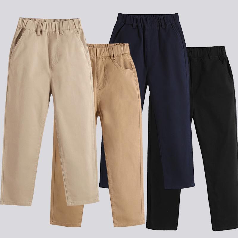 Junior High School Straight-Leg Elementary School Uniform Spring and Autumn Pants for Boys, Loose Casual Pants, School Uniform Pants for Girls, Suit Pants for Children in Stock