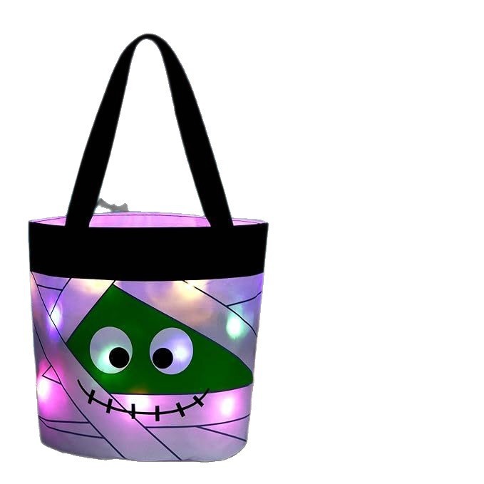 新しいハロウィンゴーストフェスティバル子供のキャンディ誕生日ギフトバッグ LED 発光カボチャバッグ装飾用品ハンドバッグ|undefined