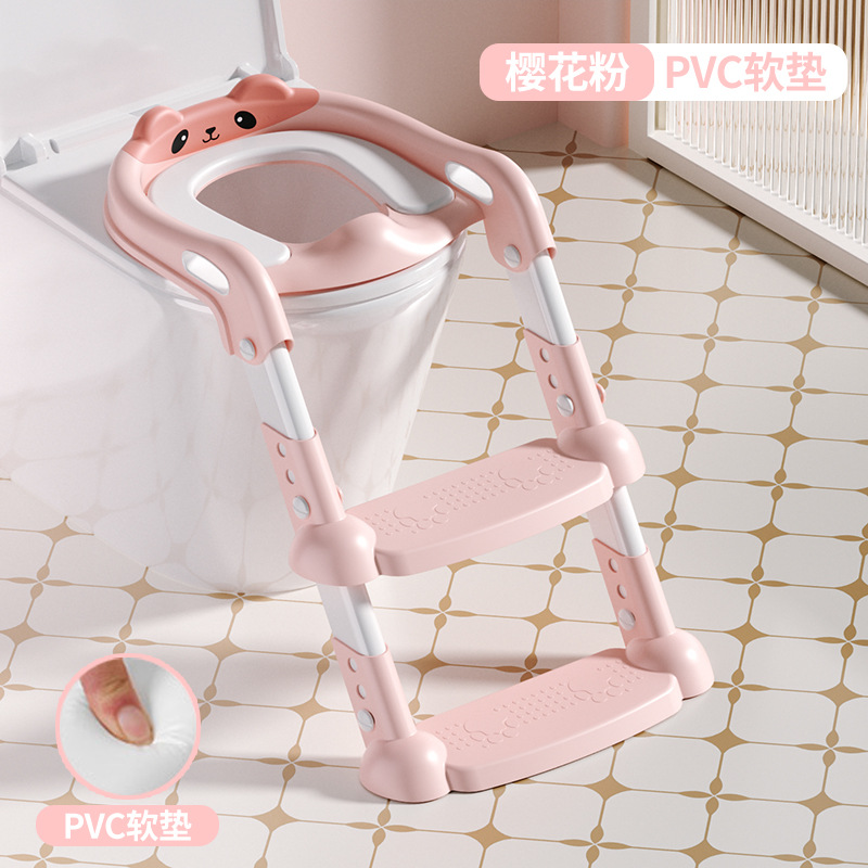Inodoro para niños, tipo escalera, niño, niña, bebé, inodoro, asiento, asiento, escalera plegable, taburete auxiliar, inodoro