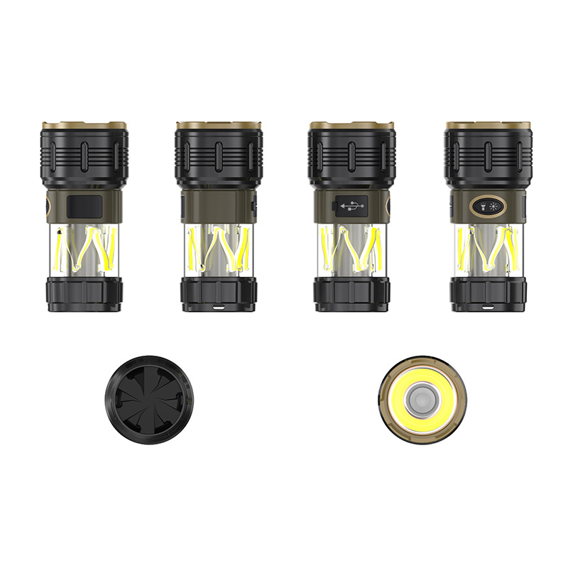 Lintera de alambre de tungsteno transfronteriza al aire libre ambiente portátil lámpara de camping luz de iluminación de patio transparente inteligente