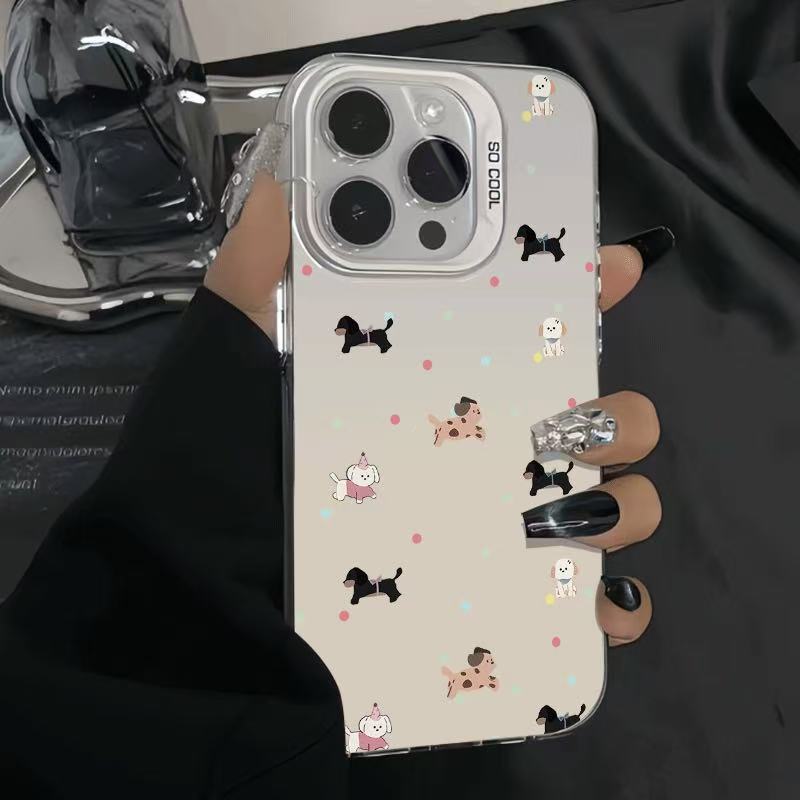 Nuevo cachorro de lunares para iPhone 16 funda para teléfono móvil Apple 15promax/14 personalidad 13pro12 Japón y Corea
