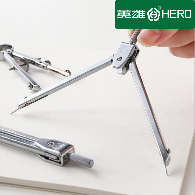 Hero brand direct factory selling spring divider, leather divider, Hero round ruler, metal circle drawing ruler