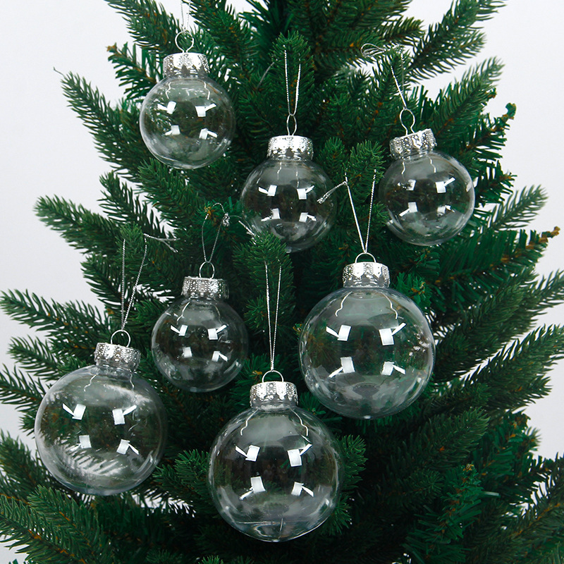 Decorações para árvores de Natal Bola de Natal transparente oca Bola de Natal pendurada Decoração de janela Enfeites de teto_voghion.com