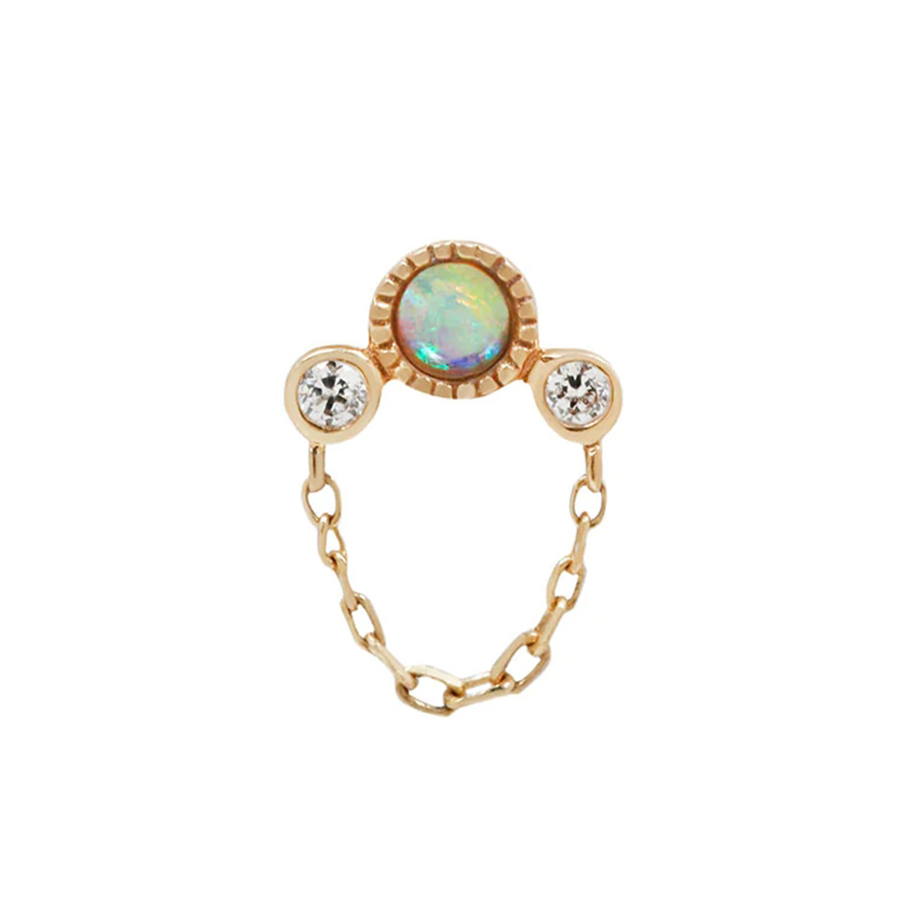 Nuevo actualizado s925 plata esterlina triple diamante borla cadena hilo oído hueso Stud moda exquisita pendientes