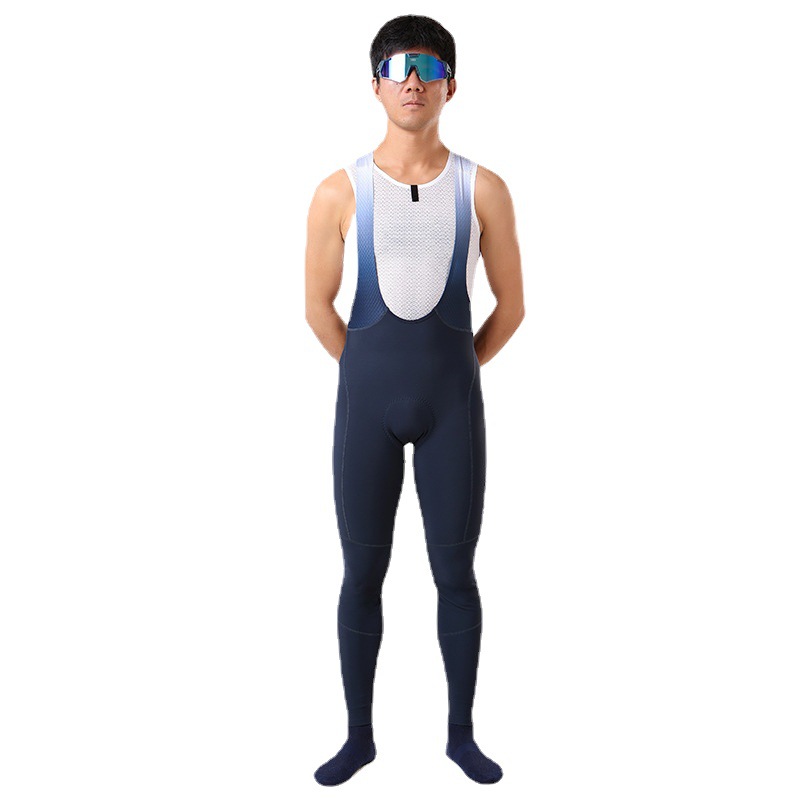 Lanpada 2022 otoño e invierno nuevo coche de carretera fleece suspender pantalones hombres a prueba de viento caliente ciclismo ropa suspender pantalones