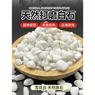 50斤装白色石子石头大鹅卵石庭院铺路铺地小白石头造景景观白石子
