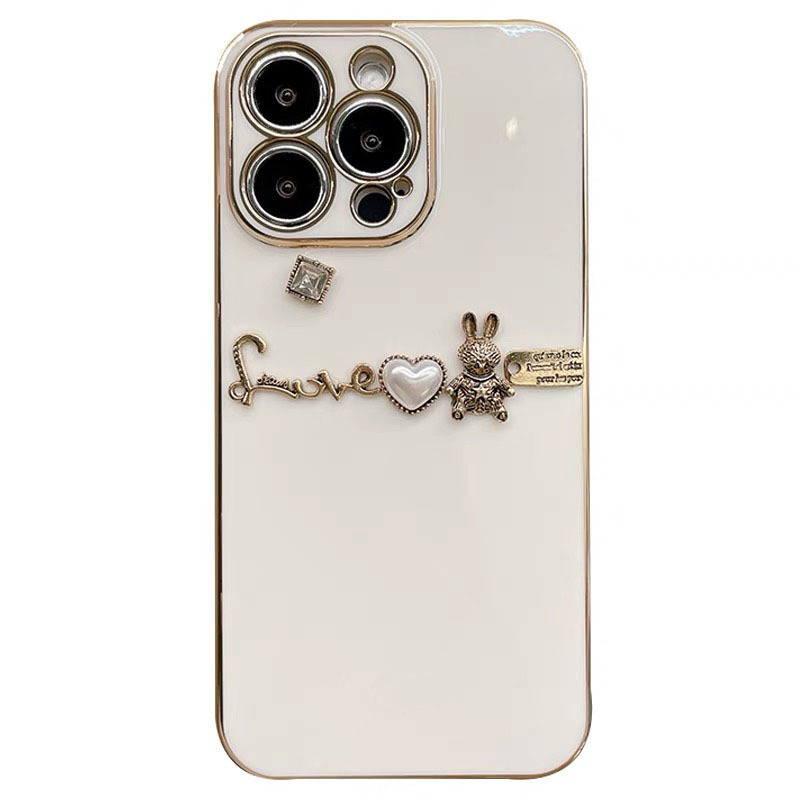 Apple Mobile Phone Case High-quality For IPhone13/12/11/XR/XSmax Solid Color Love Ins Rabbit