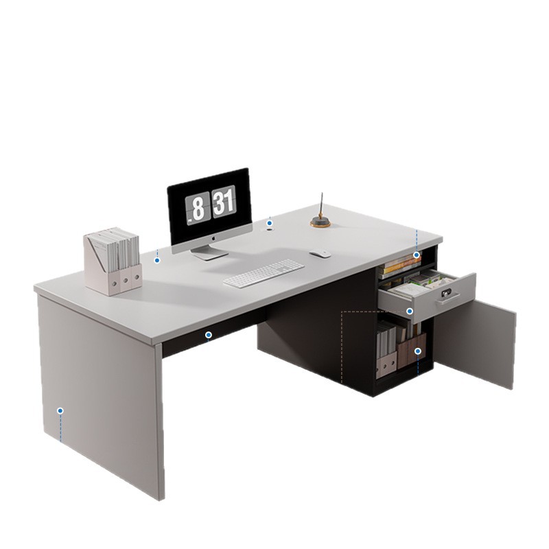 Mesa y silla de oficina para una sola persona 1.2m escritorio de computadora oficina 1.4m escritorio de personal simple y moderno