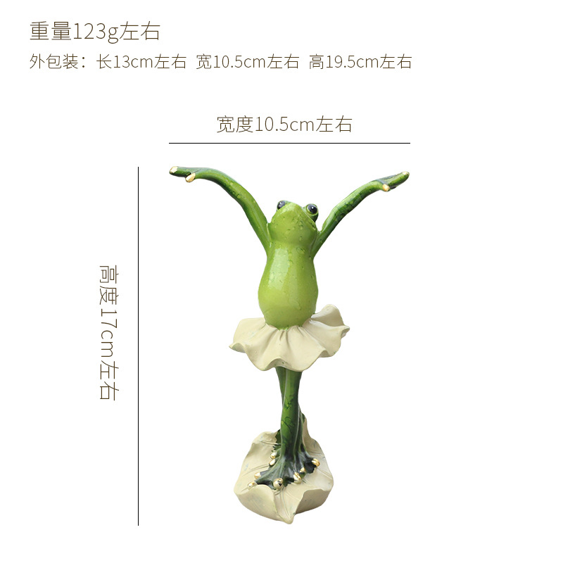 Zibo vidrio de yoga red resina de rana roja artesanía decoración para el hogar regales divertidos puntos escénicos al por mayor