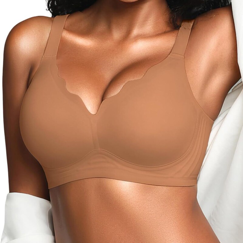 Cuteio Women's Wireless Jelly Bra Wire Free with Support - S-2Xl Seamless Bra for Everyday Comfort