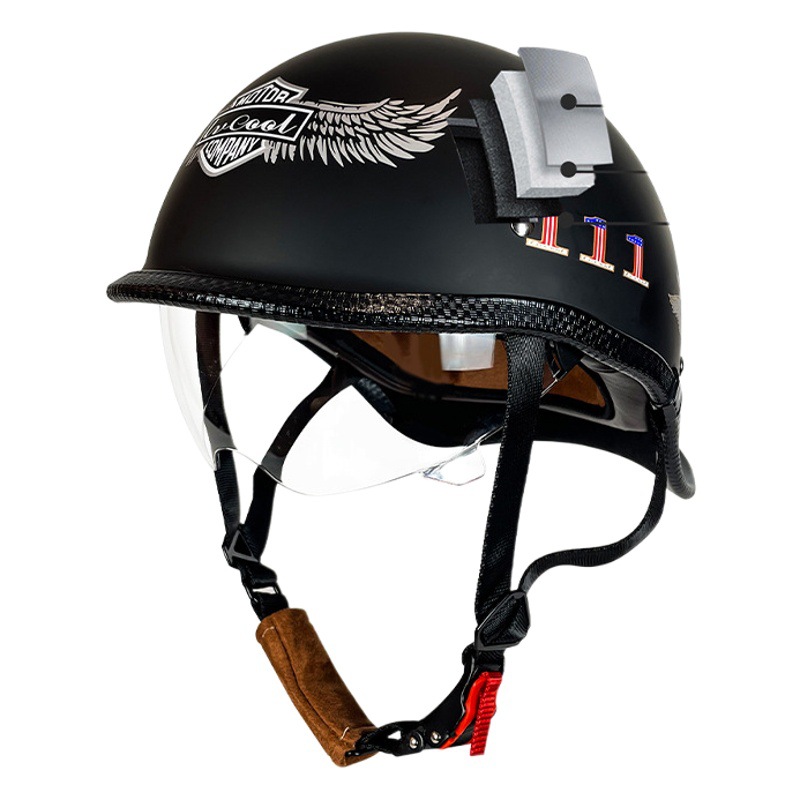 3C certificado retro medio casco de batería casco de coche locomotora verano casco de pala motocicleta eléctrica casco de seguridad ligero