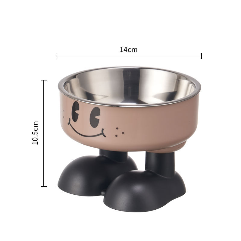 Tazón para mascotas alto anti-volcado de acero inoxidable Tazón de alimentación antideslizante de gran diámetro Fábrica de utensilios de comida para perros y gatos al por mayor