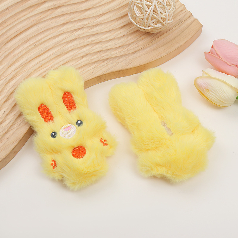 日韓縦耳ウサギ充填綿人形diyマフラー児童服装靴帽材料バッグキーホルダーストラップ