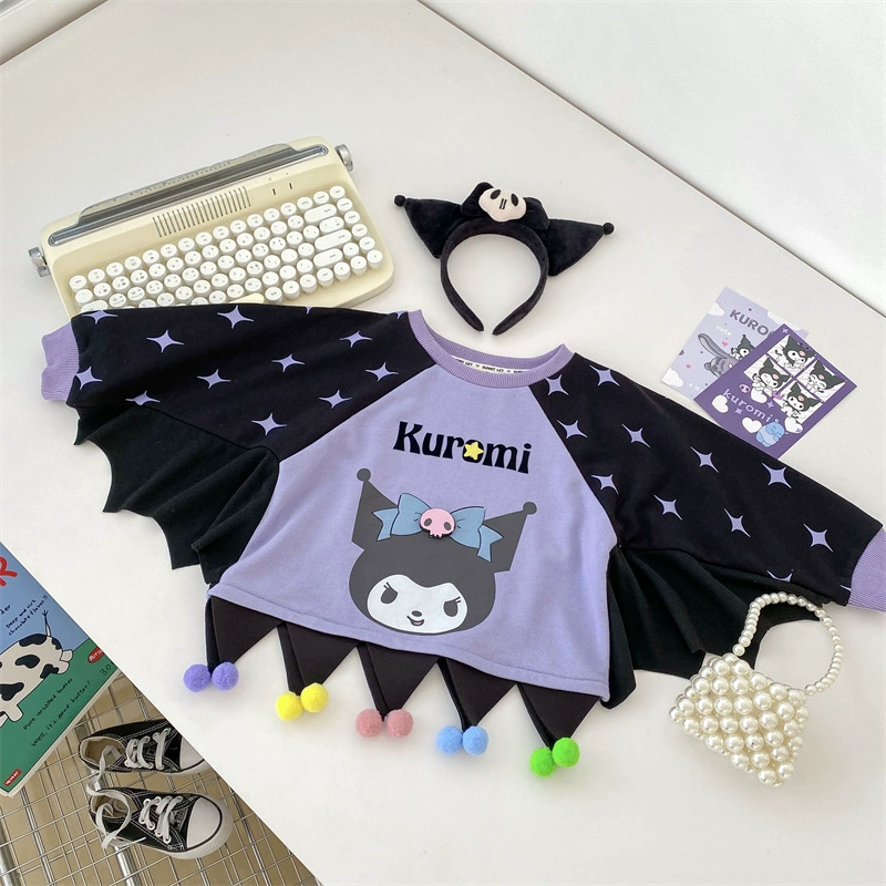 Неприменяемый к возврату дропшиппинг 2024 весна–лето новая Kuromi Sweet Wings толстовка